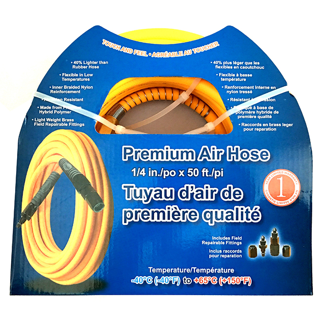 Crisp-Air Hybrid Polymer Air Hose - 1/4-in x 50-ft CRT0450