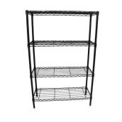 Style Selections 53-in H x 35.7-in W x 14-in D Steel Freestanding Shelving Unit - Black