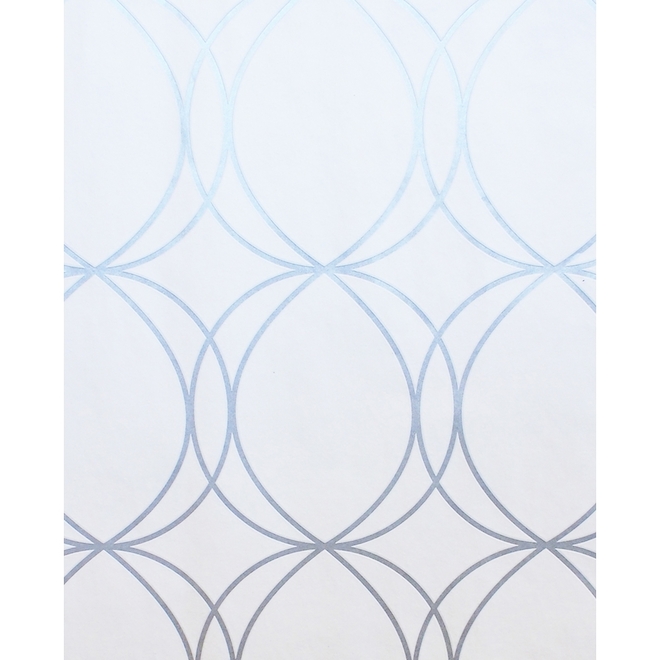 Superfresco Easy Essentials Halo Circles Wallpaper in White/Silver