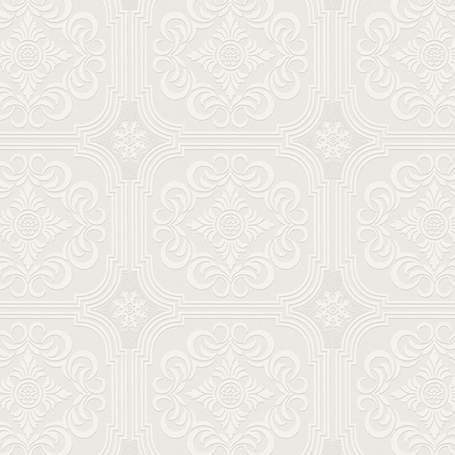 Papier peint quadrillé blanc à peindre Superfresco Easy Essentials couvrant 56 pi²