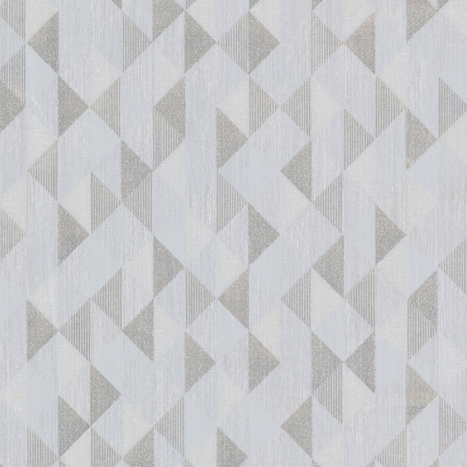 Brewster Wallcovering Prism Ethan Silver Triangle Wallpaper