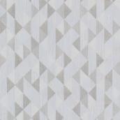 Brewster Wallcovering Prism Ethan Silver Triangle Wallpaper