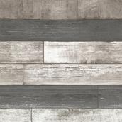 Brewster Home Fashions Dustin Grey Wood Wallpaper 56.4 sq.ft. Distressed Barn Wood