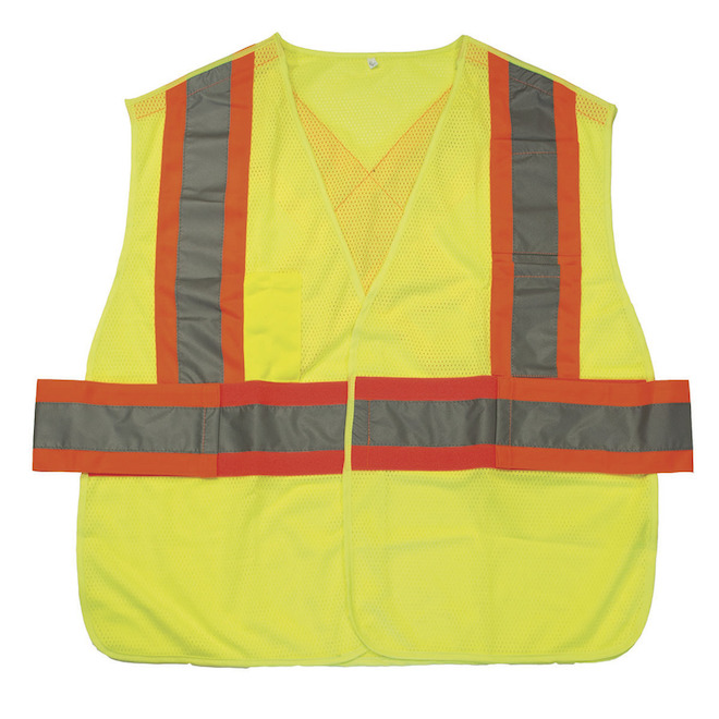 Safety Works Class II Lime Green Breakaway Safety Vest