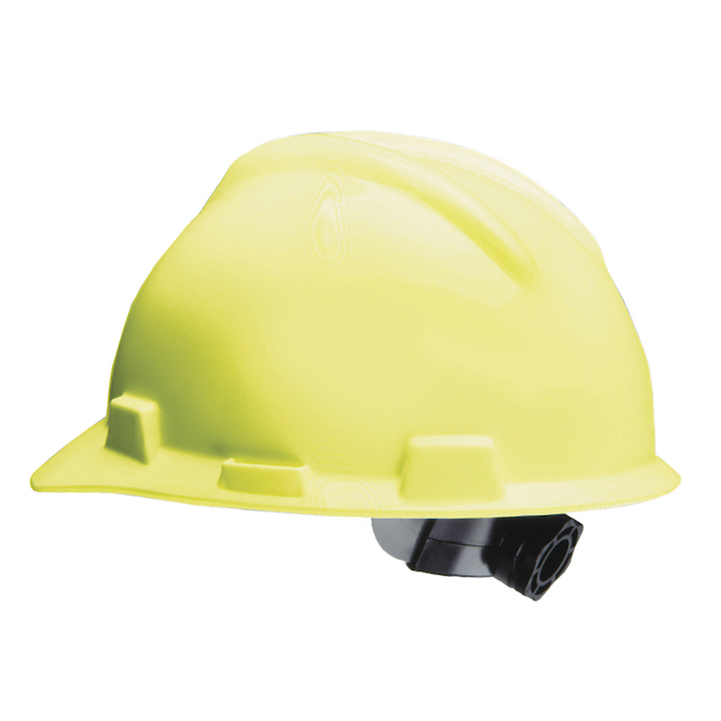 Casque de sécurité jaune Safety Works avec suspension à cliquet