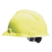 Safety Works Yellow Hard Hat with Ratchet Suspension