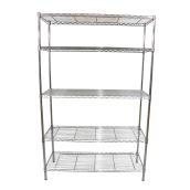 Style Selections 72-in H x 47.7-in W x 18-in D 4-Tier Steel Freestanding Shelving Unit