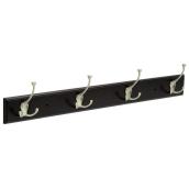 Franklin Brass 26.5-in Bark Rail Wall with 5 Coat and Hat Hooks