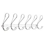 Franklin Brass 26.5-in Black Rail Wall with 5 Coat and Hat Hooks