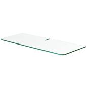 DOLLE 24-in W x 0.625-in H x 12-in D Clear Glass Wall Mounted Shelving