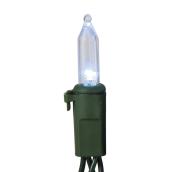 Jeu de 24 lumières DEL miniatures, fil vert, 12,66', blanc froid