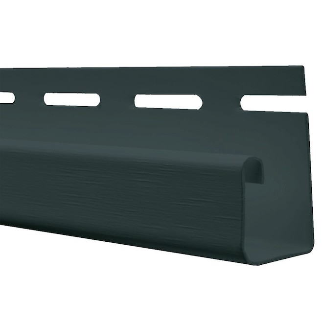 Mitten 5/8-in J-Channel Vinyl Siding Trim - Gunmetal Grey