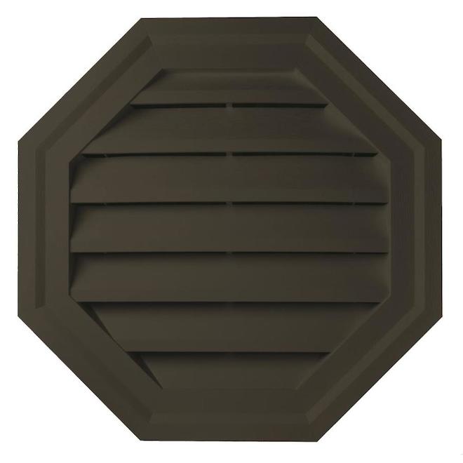 12.5-in x 10-in Gunmetal Grey Octagon Vinyl Gable Vent