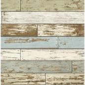 Provincial Wallcoverings Juda Wallpaper Faux Wood 20.9-in x 33-ft - Covers 56.4-sq.ft.