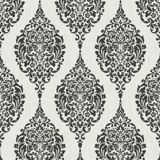 Superfresco Essentials Black and White Strippable Non-Woven Paper Unpasted Textured Wallpaper - Covers 56-sq. ft.