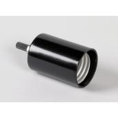 Douille de lampe câblée noire SERVALITE 75 W avec interrupteur rotatif marche/arrêt