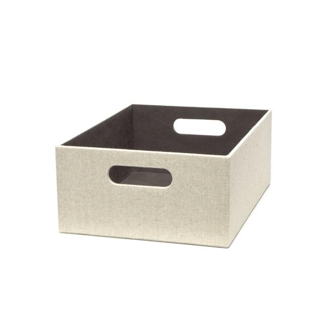 allen + roth Medium Cream Fabric Storage Bin