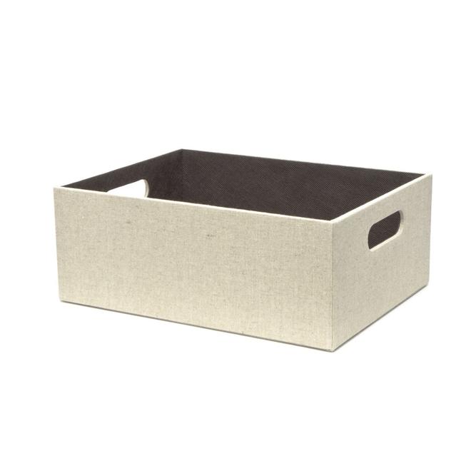 allen + roth Medium Cream Fabric Storage Bin