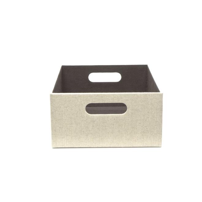 allen + roth Medium Cream Fabric Storage Bin