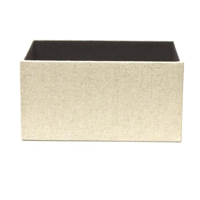 allen + roth Small Cream Fabric Storage Bin