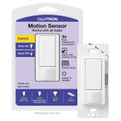 Lutron Digital Sensor Switch Single Pole - Plastic 250 W - White