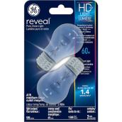 GE Reveal HD+ Colour-Enhancing 60W Incandescent Frosted Medium Base A15 Light Bulbs (2-Pack)