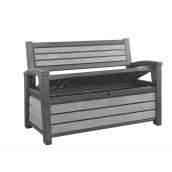 Banc de rangement extérieur en résine, 23,4