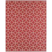 Outdoor Rug with Geometrical Design - 8' x 10' - Red