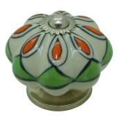 Style Selections Green Round Ceramic Cabinet Knob - 4-Pack