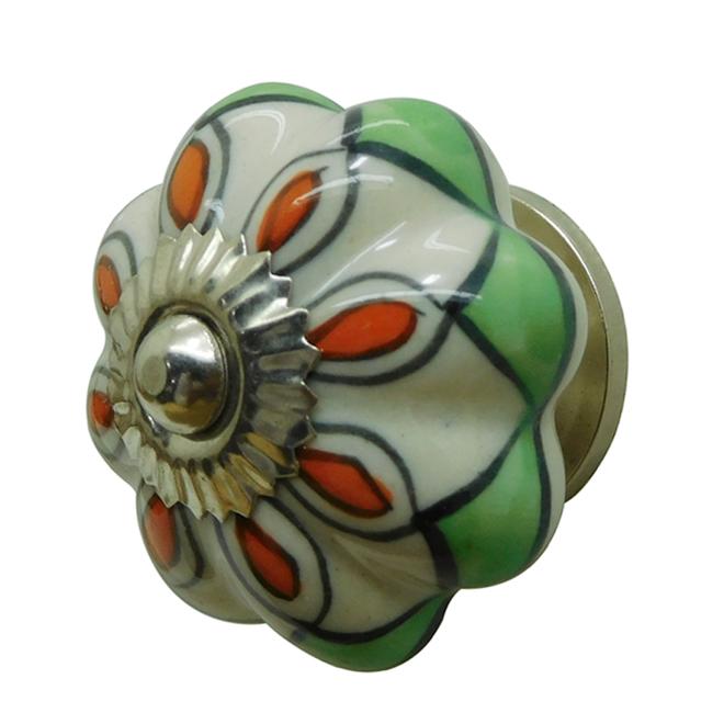 Style Selections Green Round Ceramic Cabinet Knob - 4-Pack