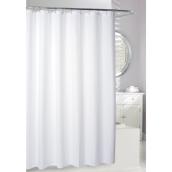 Moda at Home Bali Cotton Solid White Solid Shower Curtain
