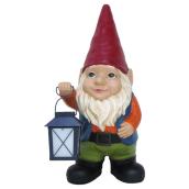 Garden Treasures Gnome with Lantern - 20-in