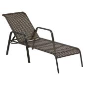 Style Selections Pelham Bay Woven Lounge Chair - 79-in x 35.5-in x 27-in - Steel and Brown Wicker