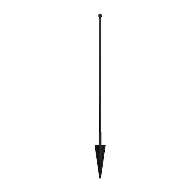 Grand Empire XL 4-in x 5-ft Black Steel Fence Post Stake