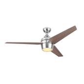 Harbor Breeze Otter Creek 52-in Brushed Nickel LED Remote-Controlled Ceiling Fan - 3-Blade