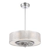 Ventilateur de plafond Eurofase 24 po chrome brillant, télécommande incluse, (3 pales)