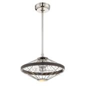 Ventilateur de plafond à lumière DEL, 3 vitesses, nickel