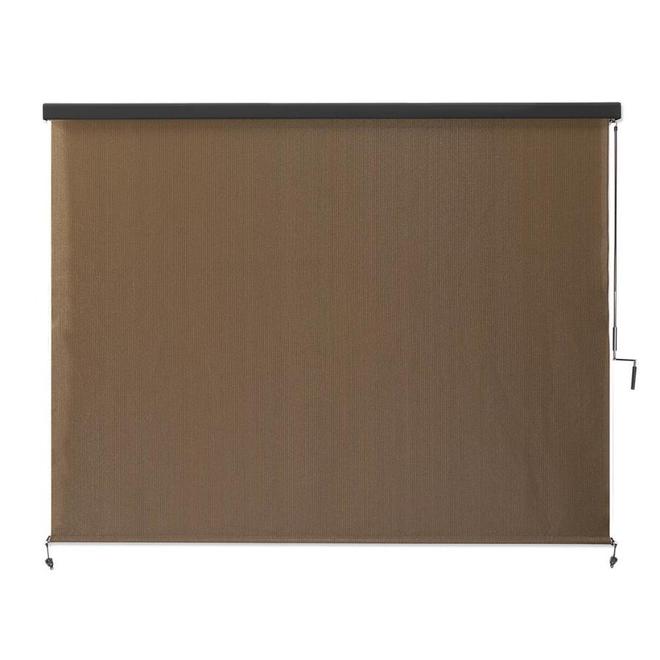 Coolaroo 96-in W x 72-in L Mocha Light-Filtering Cordless HDPE Solar Shade