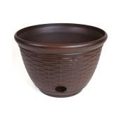 Pot de rangement pour boyau d'arrosage, capacité 100', brun