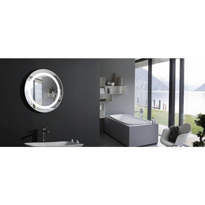 Viio Vero 30-in LED Light Round Frameless Bathroom Mirror | RONA