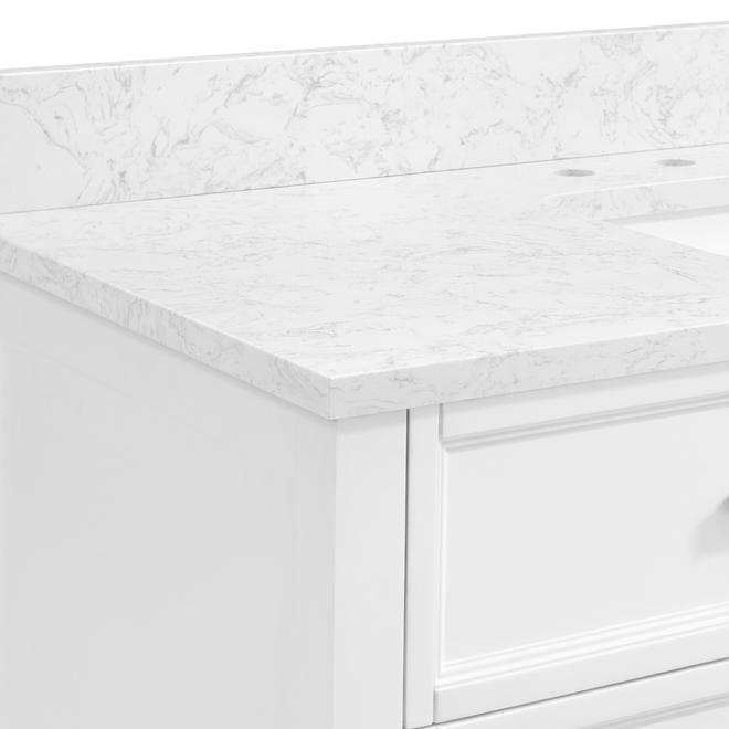 Allen Roth Canterbury Collection, White 2 Drawer Bathroom Vanity