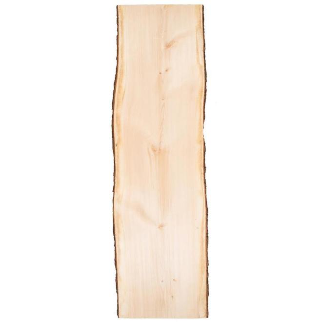 Live Edge Table à café rectangulaire en pin naturel (2 po x 20 po x 72 po)