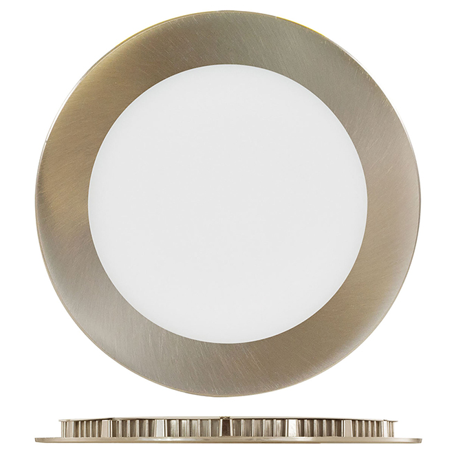 Trenz ThinLED Round Recessed Light - 6-in - 12 W LED - 3000 K - Brushed Nickel