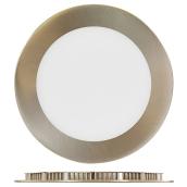Trenz ThinLED Round Recessed Light - 6-in - 12 W LED - 3000 K - Brushed Nickel