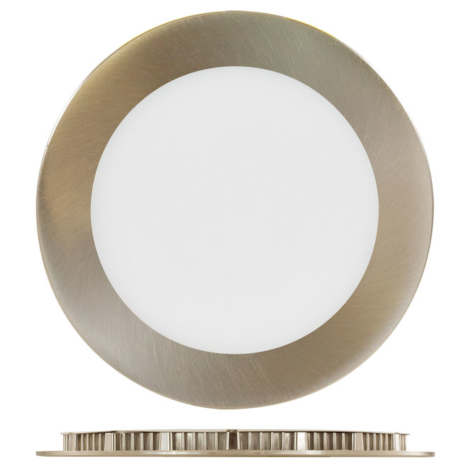 TRENZ ThinLED Round Recessed Light - 6-in - 12W LED - 4000 K - Brushed Nickel