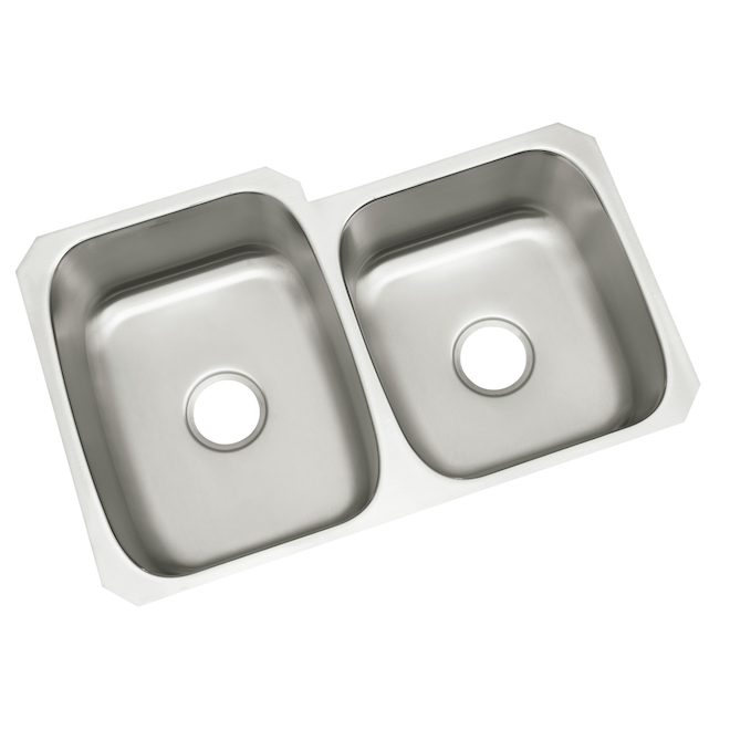 Évier de cuisine double sous plan Sterling McCallister en acier inoxydable de 20,75 po x 31,75 po