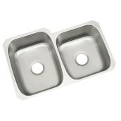 Sterling McCallister Double Kitchen Sink - 20.75-in x 31.75-in - Undermount - Stainless Steel