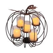 Chandelier de citrouille en bronze, 15 1/4" x 14 1/4"