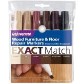 Rejuvenate 6-Pack Assorted Wood Furniture and Floor Repair Markers