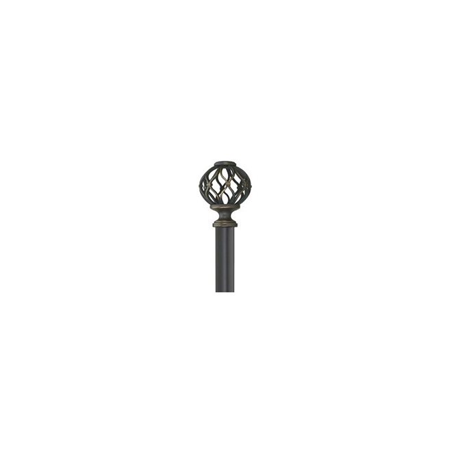 Steel Curved Curtain Rod - 36"-72" - Bronze
